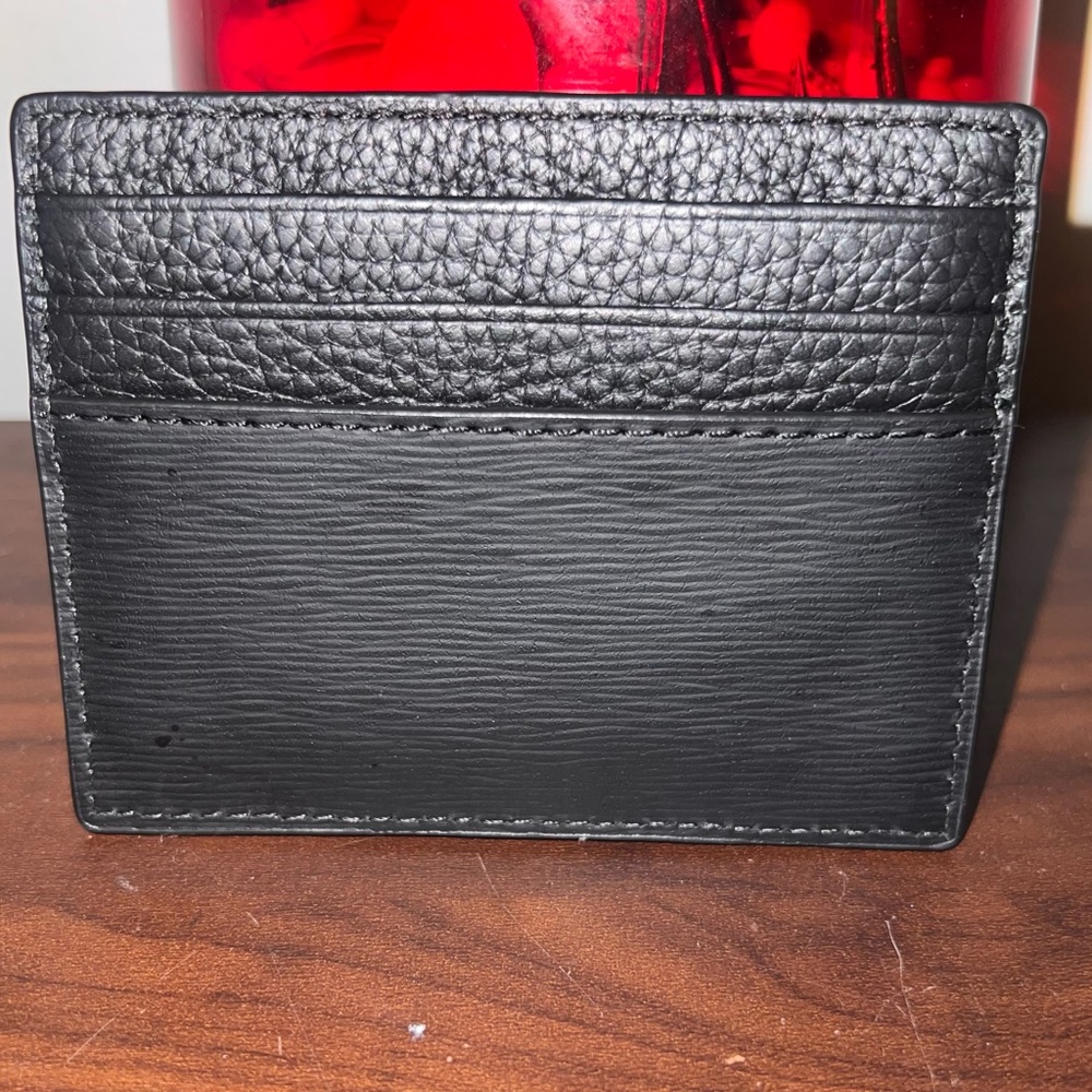Michael Kors Black Textured Card Holder - Picture 2 of 4